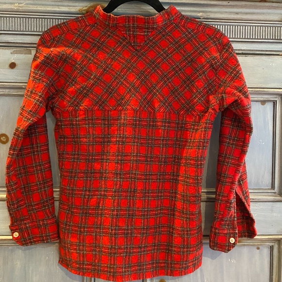 Isabel Morant Etoile red wool blend plaid shirt size 0 - Picture 6 of 6